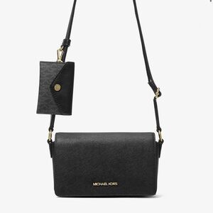 Michael Kors Vincent black leather crossbody bag